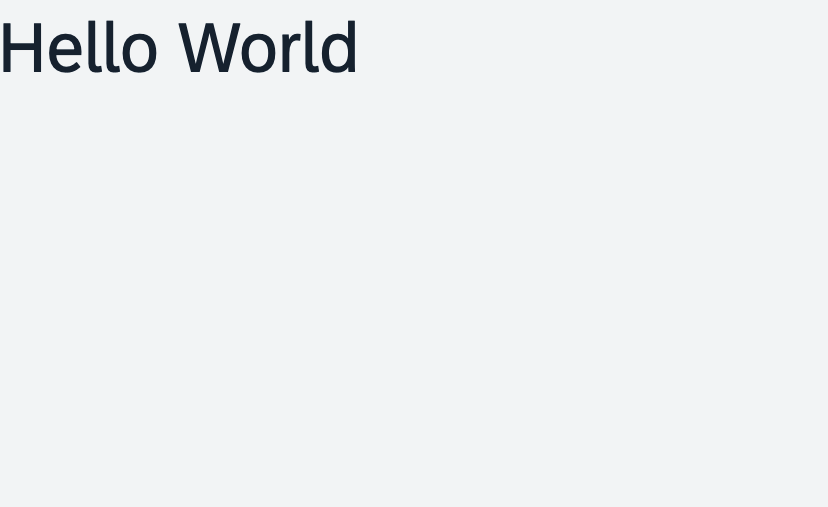 Hello World